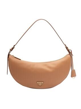 NEW PRADA $3200 LARGE LEATHER DEMI LUNE HOBO SHOULDER BAG PURSE AUTHENTIC